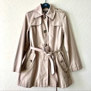 DKNY short tie-waist trench coat